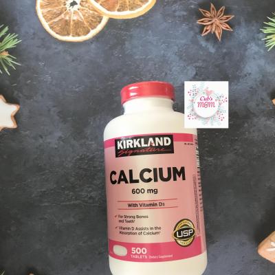 Viên uống bổ sung Canxi Kirkland Calcium 600mg 500 viên Mỹ